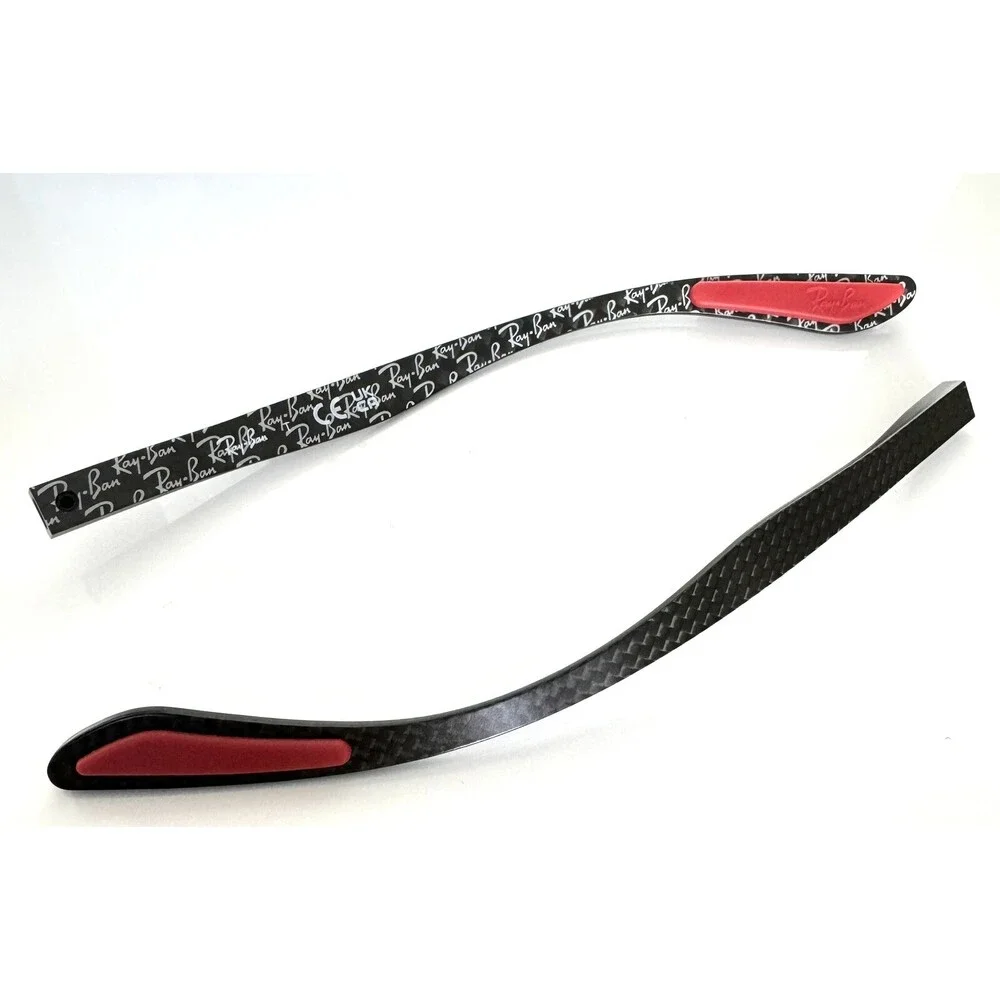 Ray Ban RB8908 Eyeglasses Carbon Fiber Black Red Replacement Temple Arms 1-Pair